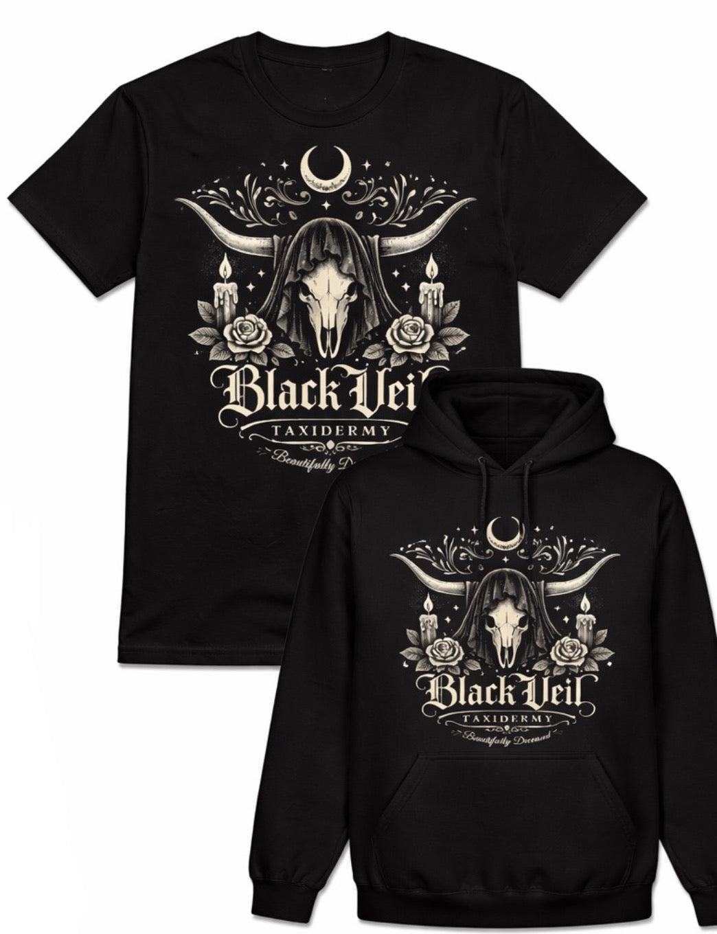 Black Veil Taxidermy Longhorn Hoodie